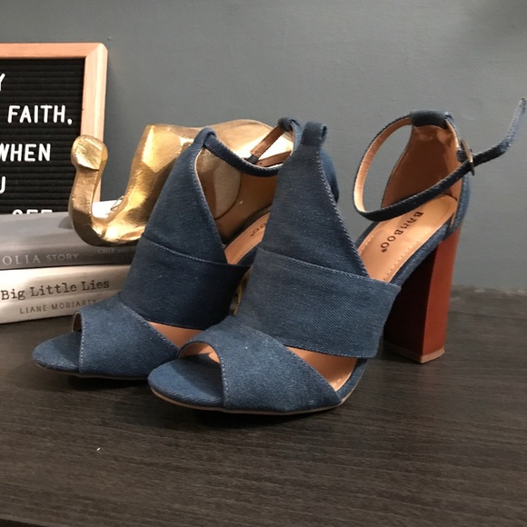 Denim chunk heels - Picture 1 of 3